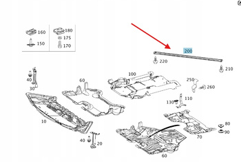 ROZPÓRKA BELKA PRZÓD MERCEDES C klasa W204 CLK W207 OE A2045241147