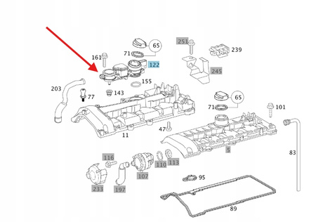 ODMA SEPARATOR OLEJU DIESEL M646 M648 MERCEDES OE A6460101462