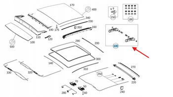 UCHWYT OSŁONY PRZECIWSŁONECZNEJ MERCEDES CLA W117 A W176 OE A1767800100