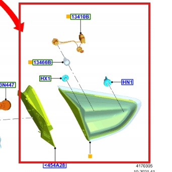 ŚWIATŁO TYLNE PRAWE WEWN FORD PUMA MK2 2019- 2384037 _ L1TB-13A602-AA