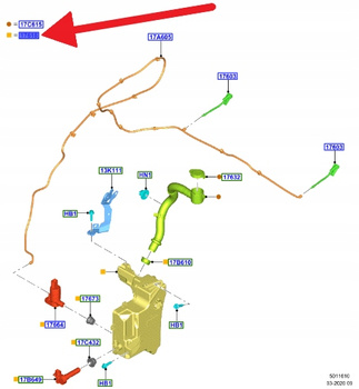 ZBIORNICZEK SPRYSKIWACZY SZYBY FORD FOCUS 2018- OE 2546249 _ JX7B-17B613-GA