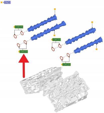 PIERŚCIEŃ USZCZELNIAJĄCY WAŁ ROZRĄDU FORD MUSTANG 5281549 _ FT4E-6C262-BA