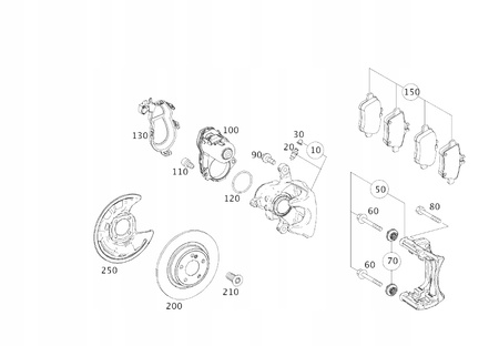 Klocki hamulcowe tył MERCEDES W168 W169 W245 W414