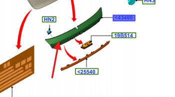 KLAMKA BAGAŻNIKA FORD FIESTA 2008- 2017 1841123 _ 8A61-A43400-BDXWAA