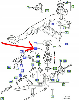 SPRĘŻYNA TYLNA FORD GALAXY Mk1 Mk2 1997-2006 _1058218_98VW-5560-AB