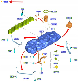 PRZEWÓD WLEWU PALIWA FORD OE TRANSIT 2023- 2695676 _ GK31-9032-CA