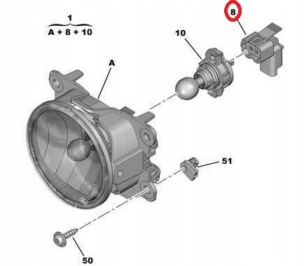 GNIAZDO ŻARÓWKI PSX24W KOSTKA HALOGENU CITROEN C3 C3 PICASSO DS3 OE 6224Q9
