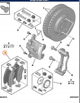 Zestaw klocków hamulcowych Eurorepar Citroen OE, Peugeot OE 1617282980
