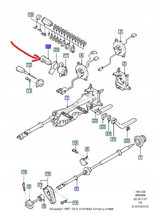 ZAMEK STACYJKI FORD MONDEO Mk1 Mk2 _ 6980063 _ 93BB-F3677-AB