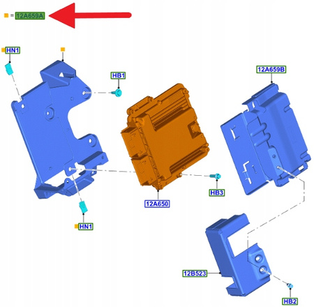 UCHWYT KOMPUTERA FORD MUSTANG MK6 2015- OE 5313330 _ FR3A-12A692-BE