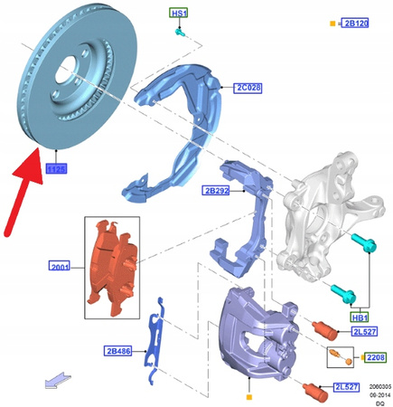 TARCZE HAMULCOWE PRZÓD 350MM FORD EDGE 2021- OE 2512316 _ M2GC-1125-BA