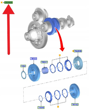 GAŁKA ZMIANY BIEGÓW DCT7 6F15 FORD FOCUS 2018- 2304490 _ JX6P-7L010-GB3JA6