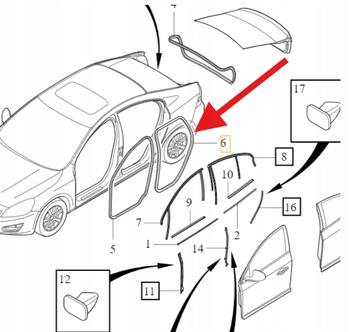 USZCZELKA KAROSERYJNA DRZWI TYŁ LEWA PRAWA VOLVO S60 2011- OE 31335807
