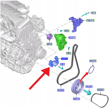NAPINACZ PASKA KLINOWEGO 2.0L ECOBLUE KUGA 2020- 2320426 _ HG9Q-6A228-SA