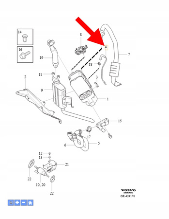 PRZEWÓD PALIWA NAGRZEWNICY B4 D4 VOLVO XC90 2016- XC60 OEM/OE 31449122