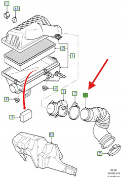 PRZEWÓD FILTRA POWIETRZA GALAXY 1994-2000 1032723 _ 97VW-9W633-AA