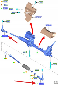 KOŃCÓWKA DRĄŻKA KIEROWNICZEGO MONDEO MK5 2014- 1802974 _ DG9C-3289-CA