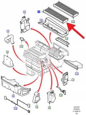 FILTR PYŁKOWY FORD MONDEO 2000-2007 OE 1713173 _ 1S7J-19G244-ABHF