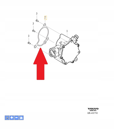 Uszczelka pompy vacuum Volvo V40, V70, XC70, XC40