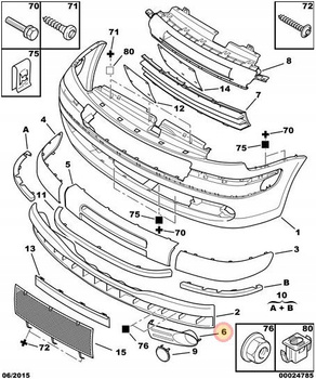 KRATKA HALOGENU PRAWA CITROEN XSARA PICASSO OE 7452CF