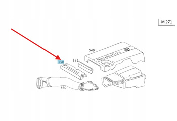 OSŁONA GÓRNA SILNIKA BENZYNA MERCEDES W171 W203 W209 E W211 OE A2710160024