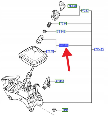 MIESZEK OCHRONNY SKRZYNI MMT6 MONDEO 2007- OE 1814182 _ 7G9R-7P002-CKE