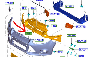 ZDERZAK PRZÓD FORD FOCUS Mk3 2011-2015 1719342 _ BM51-17757-AFXWAA