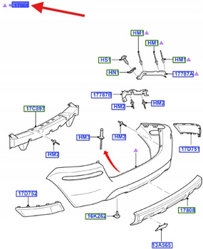 ZDERZAK TYLNY FORD FUSION 2005-2012 1508985 _ 6N11-17862-BDXWAA