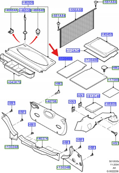 DYWANIK BAGAZNIKA FORD FOCUS 1999- 1131039 _ 1M51-A13048-AAZKAP