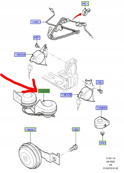 KLAKSON FORD FOCUS Mk1 2001-2005 1345804 _ 2M5T-13A803-AB