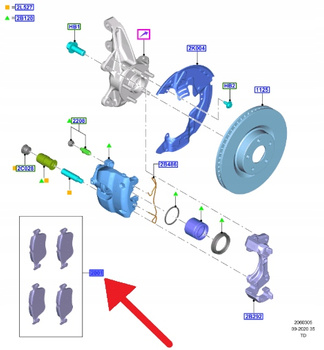 KLOCKI HAMULCOWE PRZÓD KUGA 20- 2530140 _ MEJX6J-2K021-AA