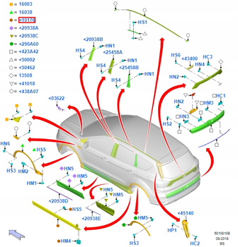 LISTWA PROGOWA LEWA FORD KUGA Mk2 2016-2020_2010998_CV44-S10155-AC5YZ9