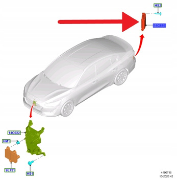 CZUJNIK MARTWEGO POLA FORD FOCUS Mk4 2018- OE 2346608 _ JX7T-14C689-CE