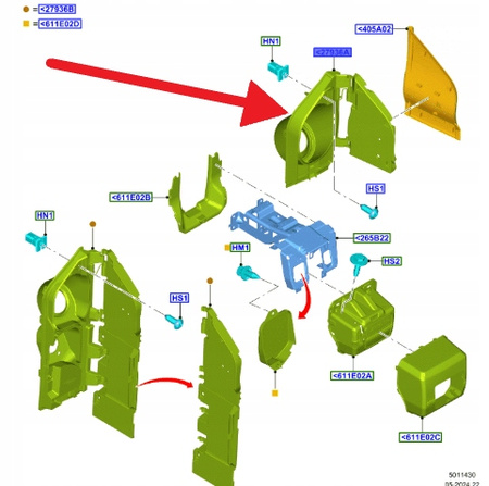 OBUDOWA WLEWU PALIWA FORD OE TRANSIT 2014- 1847118 BK31-V27936-AG
