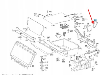 OSŁONA ZAWIASU KLAPY LEWA MERCEDES E klasa W211 OE A2116940194