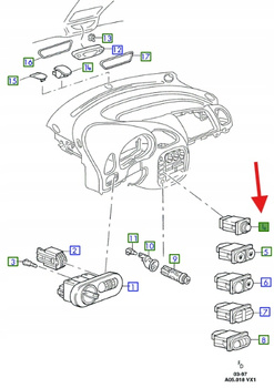 PRZEŁĄCZNIK NAGRZEWNICA POM. GALAXY 1994-00 7278916 _ 95VW-18578-BAYYEJ