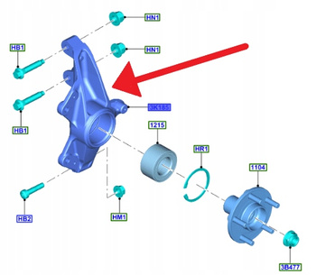 ZWROTNICA LEWY PRZÓD FORD FOCUS Mk4 2022- OE 2641068 _ KX6C-3K171-A1C