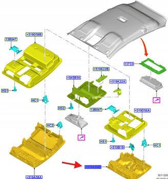KONSOLA SUFITOWA FIESTA 2017- 2616261 _ JX7B-A519A58-CG3HV1
