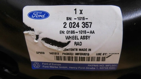 FELGA STALOWA FORD KA+ 15" 2016-