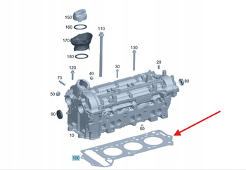 USZCZELKA GŁOWICY CYLINDRÓW DIESEL OM642 MERCEDES OE A6420160400