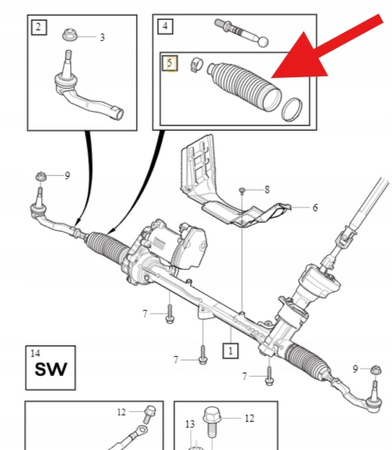 OSŁONA DRĄŻKA KIEROWNICZEGO VOLVO S60 V60 S90 V90 XC60 XC90 OE 31429233