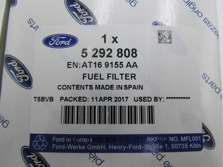 FILTR PALIWA FORD TRANSIT CONNECT 2002-13 1.8 TDCi_2042987_AT16-9155-AA
