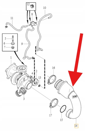 PRZEWÓD POWIETRZA TURBO 3.0 B6 VOLVO S60 V60 2011- XC60 XC70 OE 30757872