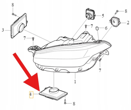 PRZETWORNICA MODUŁ LAMPY LED VOLVO S90 V90 2017- XC90 2016- OE 31468411