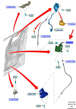 KLAMKA ZEWNĘTRZNA RANGER MK5 2011- 2019 1743395 _ AB39-2126681-AB3AN6