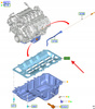 USZCZELKA MISKI OLEJU 5.0 FORD MUSTANG 2015- 23- OE 5184647 _ BR3E-6C878-CC