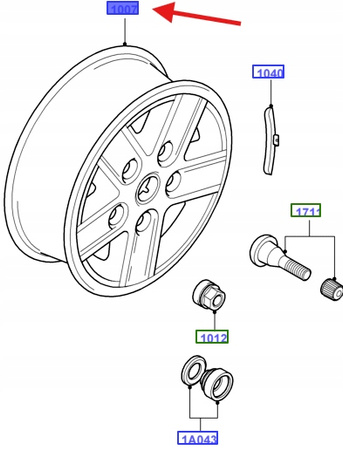 FELGA ALUMINIOWA 5,5X16 FORD TRANSIT MK6 2006- 1386489 _ 6C11-1007-AA