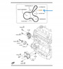 Pasek wielorowkowy - Mazda 3 BL Mazda 6 GH_R2AA15909A