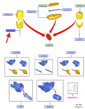 KLUCZ SUROWY FORD RÓŻNE MODELE 1767471 _ BA6A-22053-GA