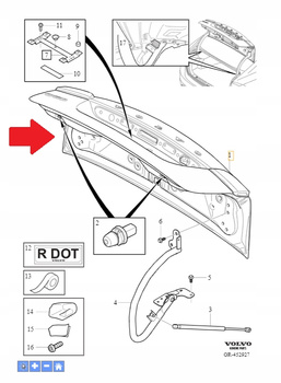 Klapa tylna Volvo S60 (11-18) OE 31395582